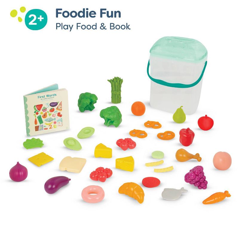 B. toys - Play Food Set with Bucket &#38; Board Book - Foodie Fun, 4 of 14