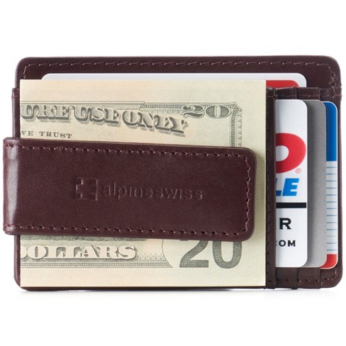 Alpine Swiss Men's Thin Front Pocket Wallet