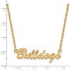 Black Bow Jewelry 14k Yellow Gold Plated Sterling Silver Georgia Bulldogs NCAA Necklace 18 Inch - 3 of 4