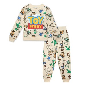 Disney Lion King Toy Story Cars French Terry Sweatshirt and Jogger Pants Outfit Set Toddler - 1 of 4