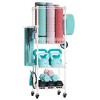MOEPISY Home Gym Storage Rack with Wheels, Yoga Mat Storage Organizer, Space Saving 4-Tier Weight Rack White - 2 of 4