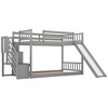 Grungis Twin Over Twin Loft Bed with Convertible Slide and Stairway,Bunk Bed with Safety Guardrails,Loft and Bunk Bed for Bedroom - 4 of 4