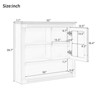 SEVOBAL Bathroom Storage Cabinets 32'' Bathroom Wall Cabinet with Mirror, Wall Mounted Medicine Cabinet, Mirrored Door Over Toilet Storage Cabinet - 3 of 4