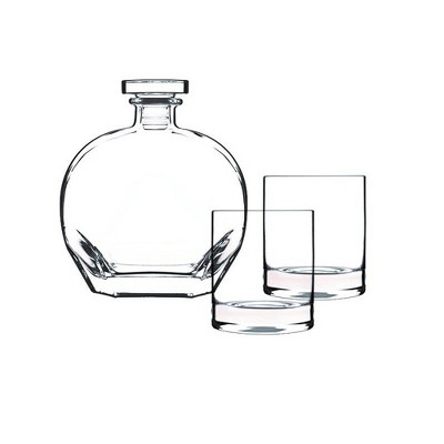 Luigi Bormioli Classico 3 Piece Whiskey Glass and Decanter Set