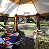 CLAM Quick-Set Pavilion Camper 12.5 x 12.5 Foot Portable Pop-Up Camping Outdoor Gazebo Screen Tent 6 Sided Canopy Shelter w/ Stakes & Bag, Brown - image 3 of 4