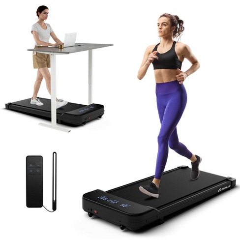 Costway 2.5HP Under Desk Treadmill for Home and Office Remote Control LED Display Black/White - image 1 of 4