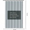 Grey fabric shower curtain liner with bottom counterweight, waterproof, 72x72, machine washable. - 3 of 4