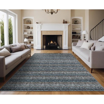Washable Hallway Runner Rug Modern Abstract Accent Carpet Non-Slip Backing Non-Shedding Contemporary Striped Transitional Rug Runner