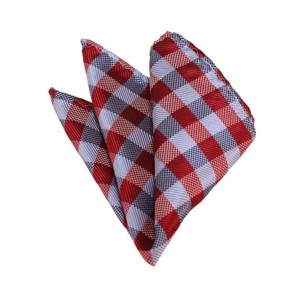 TheDapperTie - Men's Checkered Woven 10 Inch x 10 Inch Pocket Squares Handkerchief - 1 of 3