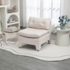 Linen House Hold Cushioned Deep Seat Armless Accent Single Lazy Chair ,Comfy Oversized Leisure Barrel Chairs for Living Room Home - 2 of 4