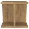 23.5" Mango Wood Square End Table with Open Storage, Perfect for Modern and Rustic Living Spaces - 4 of 4