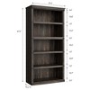 3 Tier Bookcase, Farmhouse Book Shelf with Storage - 2 of 4