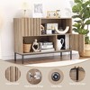 WhizMax  Modern Farmhouse Buffet Storage Cabinet, Entryway Table Console Sofa Table Accent Cabinet - 3 of 4