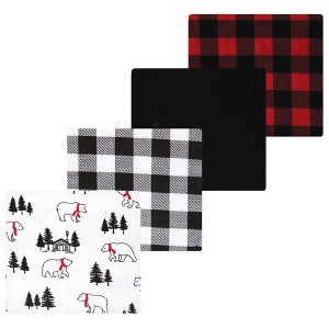 Luvable Friends Little Treasure Flannel Receiving Blankets 4pk - 1 of 2