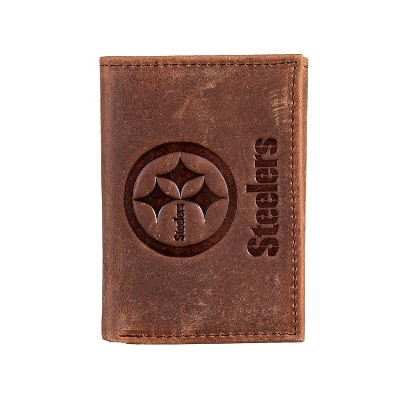 Evergreen Pittsburgh Steelers Tri-Fold Wallet, Brown