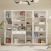 Famapy  Large Storage Cabinet Display BookShelf With Glass Doors White - 4 of 4