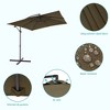 Sonkuki 8.2x8.2 FT Outdoor Hanging Umbrella Patio Offset W/t Cross Fade-resistant - 4 of 4