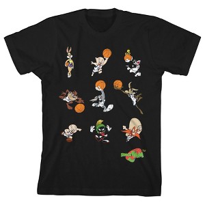 Space Jam Tune Squad Basketball Team Black T-shirt Toddler Boy to Youth Boy - 1 of 2