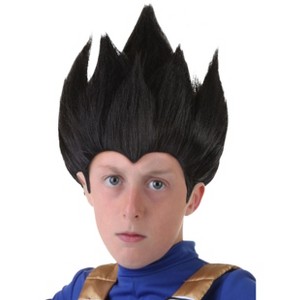 HalloweenCostumes.com   Boy  Dragon Ball Z Boy's Vegeta Wig, Black - 1 of 2
