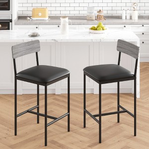 3-Piece Bar Table and Chairs, 3 Storage Shelves, Tall Kitchen Breakfast Nook, Space-Saving and Modern Design, for Breakfast Nook, Apartment - 1 of 4