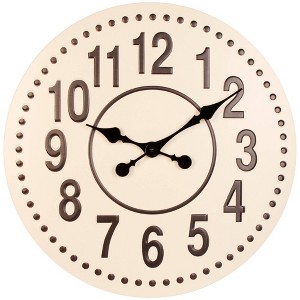 19" Gunmetal Wall Clock White - Infinity Instruments - 1 of 4