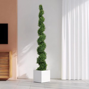 SEVOBAL Artificial Plants 7FT Tall Two-Tone Cypress Pine Tree with Realistic Spiral Design for Home Office Decor, Green, 10"*10"*82.6" - 1 of 4