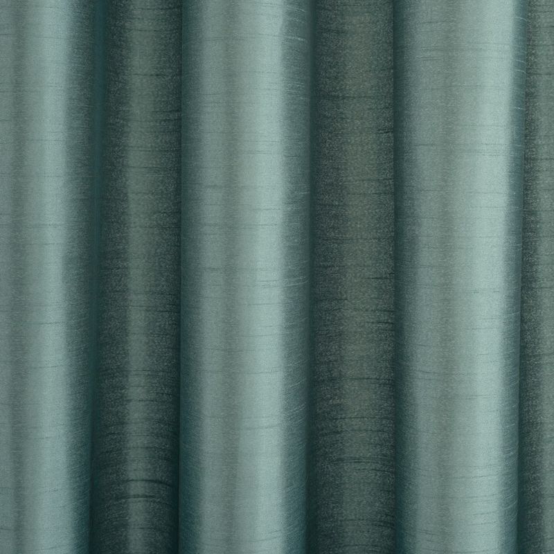 Luxury Regency Faux Silk Two Tone Tassel Window Curtain Panels Blue 52x84 Set, 4 of 6