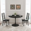 Grungis PU Leather Kitchen Chairs Set of 2,PU Leather Upholstered Armless Dining Chairs with High Back and Steel Legs for Dining Room,Kitchen - 4 of 4