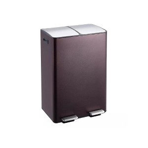 GAOMON Dual Trash & Recycle Bin, 16 Gal (2x30L)Kitchen Garbage Can,Odor-Resistant with Lid,Inner Bucket & Quiet Step Pedal - 1 of 4