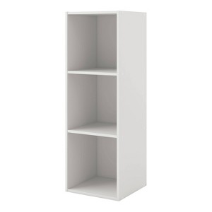 24/7 Shop At Home 35" Silkpath Modern 3 Cube Stackable and Modular Bookcase White: MDF Construction, Open Shelving - 1 of 4