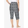 Dreams & Co. Plus Size Knit Sleep Capri - 3 of 4