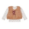 Nicole Miller Baby Girls 4 Piece Faux Fur Vest Set Deco Rose/Candied Ginger - 3 of 4