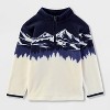 Toddler Boys' Mountain Printed Zip-Up Microfleece Pullover Sweatshirt - Cat & Jack™ Cream/Navy Blue - image 4 of 4