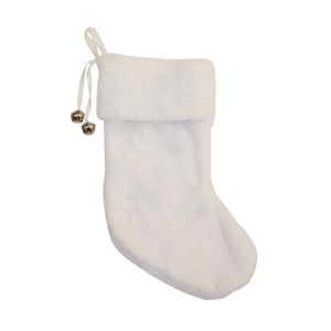 Season's Designs 20In White Stocking W. Silver Bells - 1 of 1