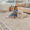 Washable Living Room Rug Floral Bordered Area Rugs Soft Thin Indoor Carpet - 4 of 4