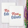 Linum Home Textiles Mardi Gras NEW ORLEANS - Embroidered Luxury 100% Turkish Cotton Hand Towels - 2 of 3