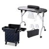 Byootique Manicure Table Nail Desk & Rolling Makeup Train Case Kit - 2 of 4