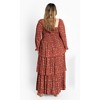 Women's Plus Size Dahlia Tiered Maxi Dress - spice | CITY CHIC - 3 of 4