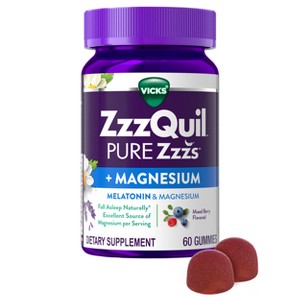 semaglutide and melatonin ZzzQuil Pure Zzzs + Magnesium Gummies - Mixed Berry - Melatonin