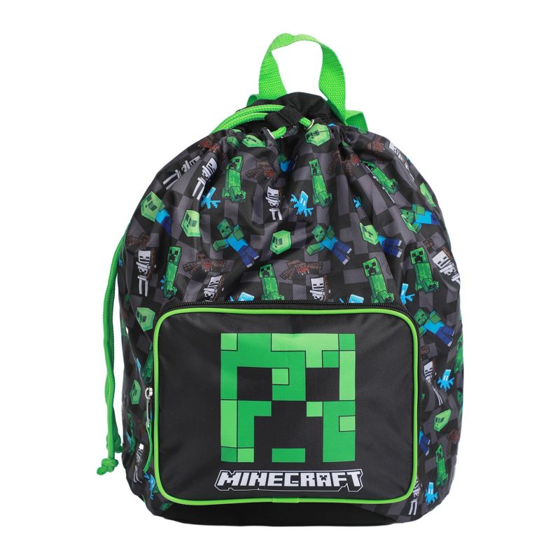 Minecraft Creeper 4-Piece Green Youth Kids Boys Duffle Bag Set, 3 of 7