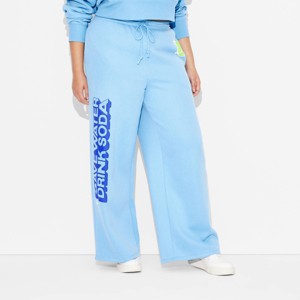 Adult Poppi Future of Soda Wide Leg Graphic Sweatpants - Blue - 1 of 4