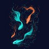 Junior's Design By Humans Neon Float By StevenToang T-Shirt - 2 of 3