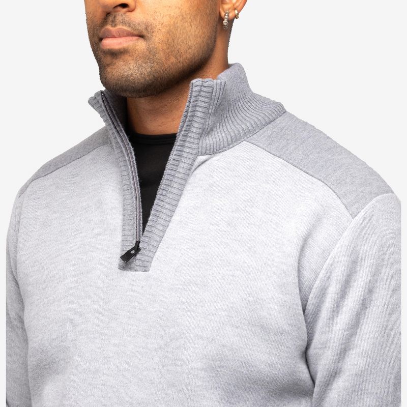 X RAY 1/4 Zip Sweater With Contrast Shoulder Piecing, 4 of 6