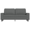 vidaXL 2-Seater Fabric Sofa – Simple and Modern Design, Comfortable Heavy-Duty Dark Gray Couch – Ideal for Living Room, Lounge, Office - 2 of 4