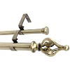 Urbanest Portia Flat Button 1-inch 5-8 inch Double Drapery Curtain Window Rod Set - 4 of 4