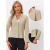 Allegra K Women's Long Sleeve Button Down Office Work Blazers - 2 of 4