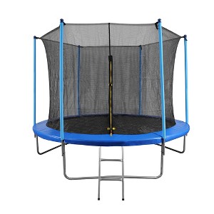 8 FT Trampoline, Toddler Trampoline With Galvanized Steel Ladder, 3 W-shaped Legs, 6 High Safety Enclosure Poles, Heavy Duty Jumping Mat Trampoline - 1 of 1