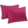 PiccoCasa Breathable Soft Comfortable Sold Cotton Zippered Pillowcases 2 Pcs - 4 of 4