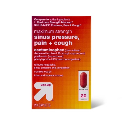 Acetaminophen Sinus Pressure, Pain & Cough Relief Caplets - 20ct - up & up™