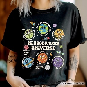 Neurodiverse Universe Autism Space T-Shirt, Colorful Autism Awareness Education Tee | OrnamentallyYou - 1 of 4